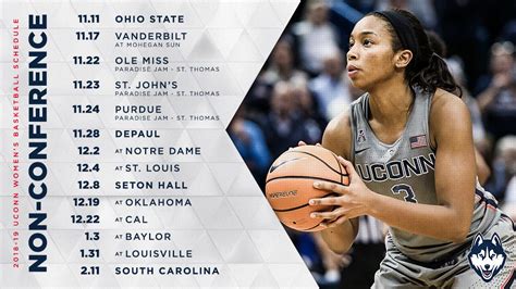 UConn Women's Basketball Postseason Schedule