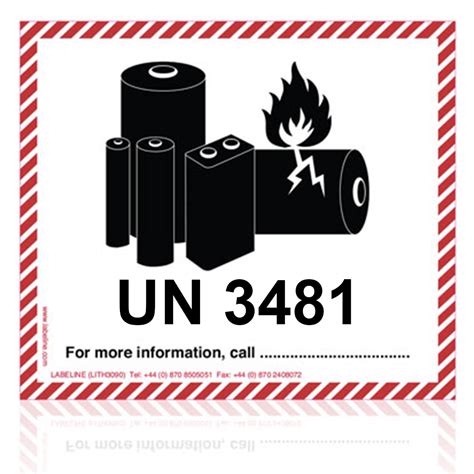 UN3481 Label Format