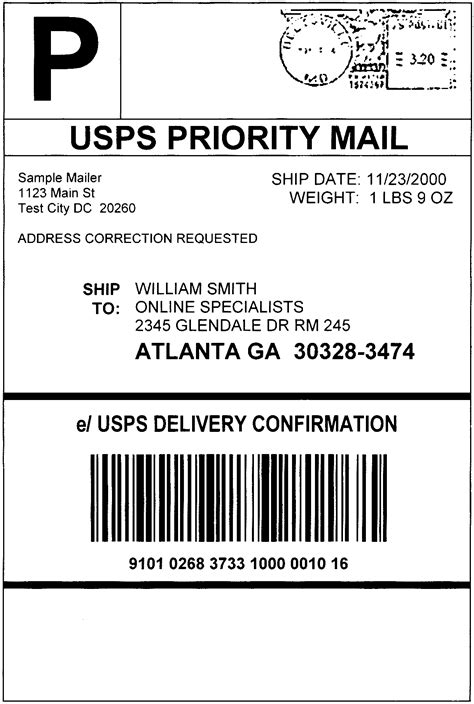 UPS Shipping Label Template Excel