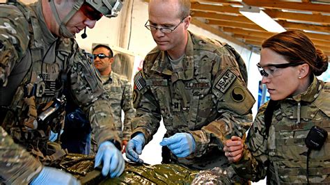 US Air Force Nurse participating in training exercise