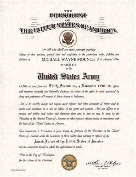 US Army Commission