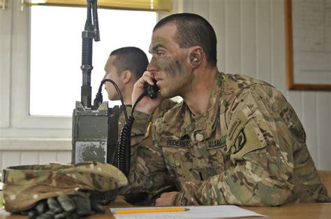 US Army Infantry Officer leading troops in combat