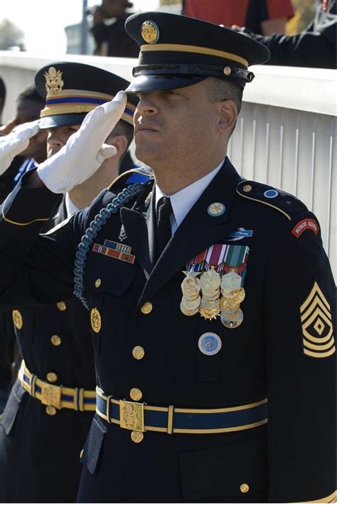 US Army Infantry Officer receiving awards