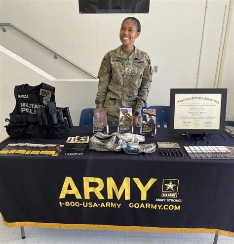 US Army Recruiters At A Career Fair