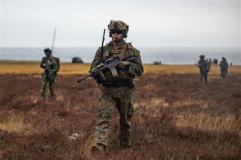 US Marines training in action