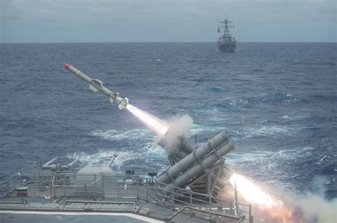 US Navy anti-ship missile launch