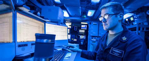 US Navy Intelligence Specialist at work