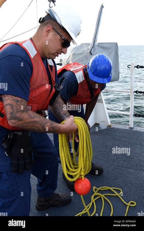 USCG Boatswain's Mate on deck