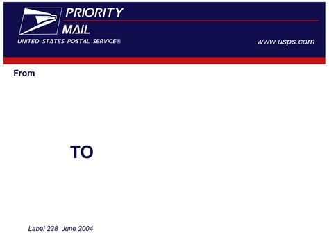 USPS Label 228 Template Example 1