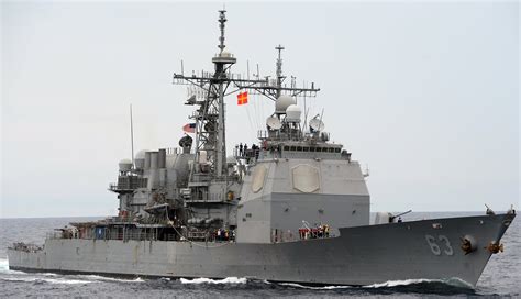 USS Cowpens in port