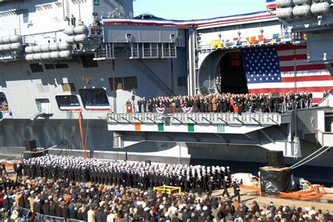 USS George H.W. Bush during its commissioning ceremony in 2009