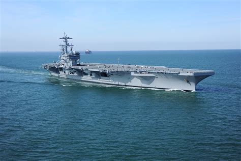 The USS George H.W. Bush during sea trials in 2008