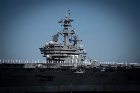 USS H W George Bush in operation