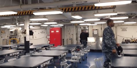 Mess hall on the USS H W George Bush