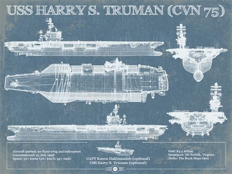 USS Harry S Truman CVN 75 Design Layout