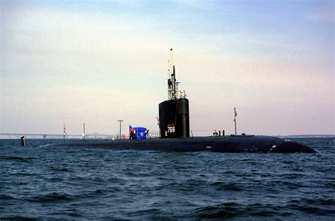 USS Hartford submarine in dry dock