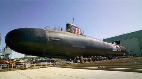 USS Jimmy Carter submarine in a naval ceremony