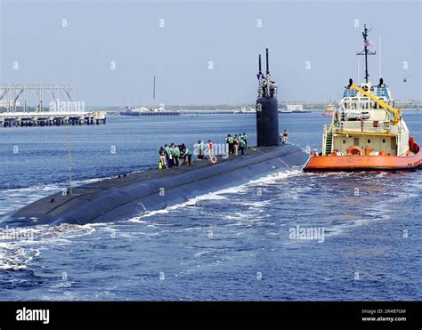 USS Jimmy Carter submarine undergoing maintenance