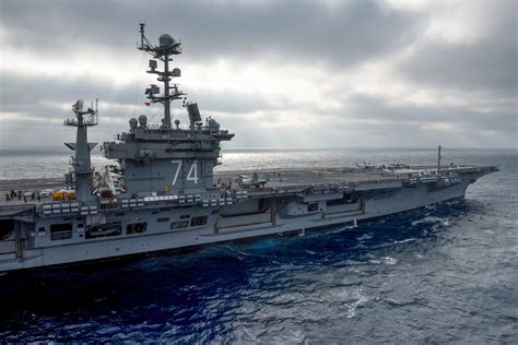 USS John C. Stennis crew members participating in a community service project