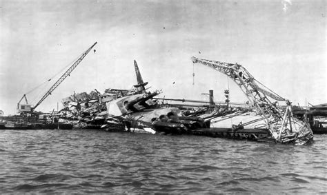 USS Oklahoma wreckage