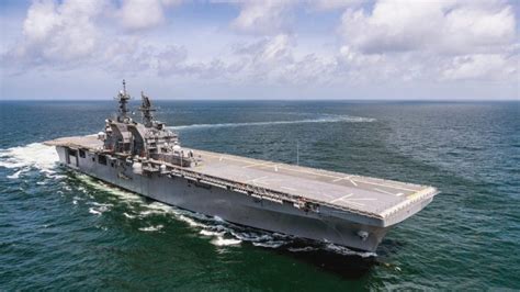 USS Tripoli LHA 7 well deck operations