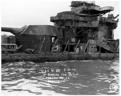 USS West Virginia being scrapped, 1959