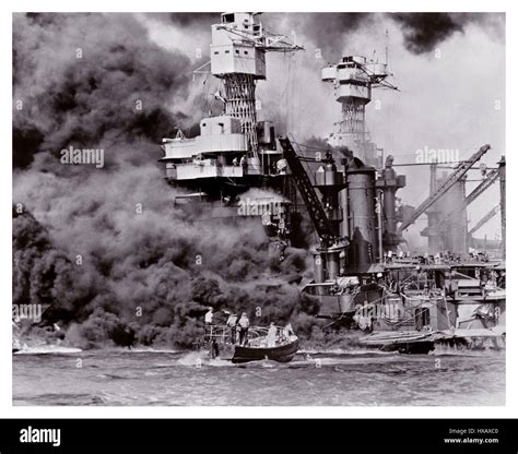 USS West Virginia sinking at Pearl Harbor, 1941