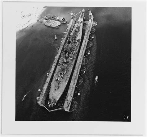 Aerial view of the USS Wisconsin