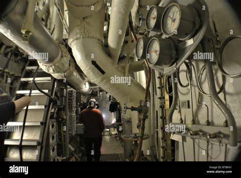 USS Wisconsin's engine room