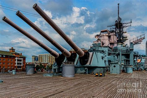 USS Wisconsin's gun turret during World War II