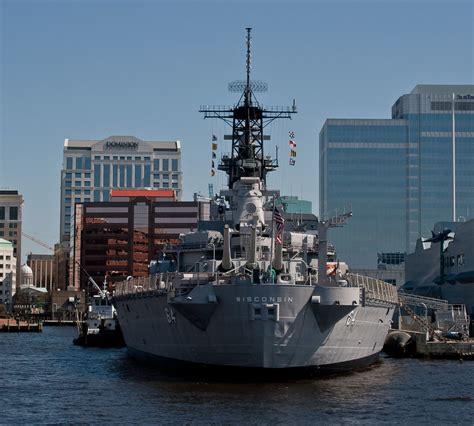 USS Wisconsin's stern