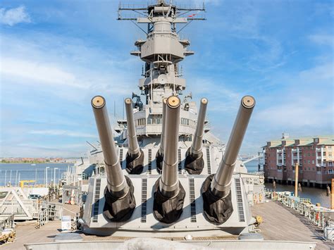 USS Wisconsin's turret