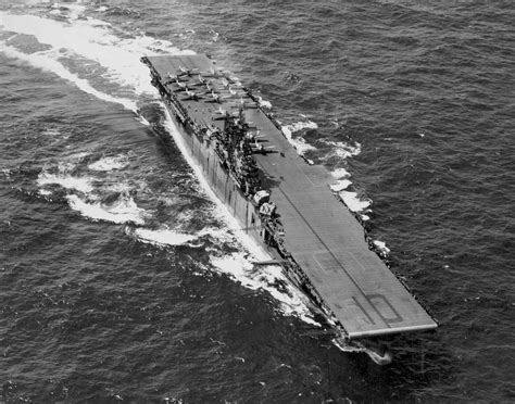 USS Yorktown CV-10 in action during World War II