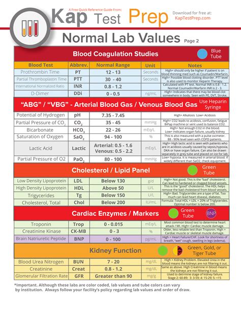 Understanding Normal Lab Values