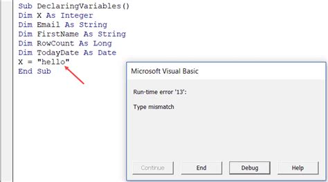 Understanding VBA Error Types