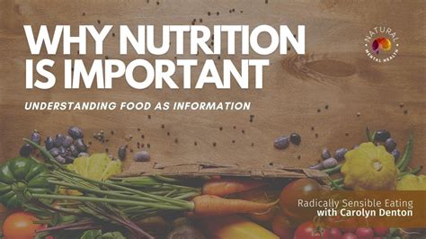 Understanding the Importance of Nutrition