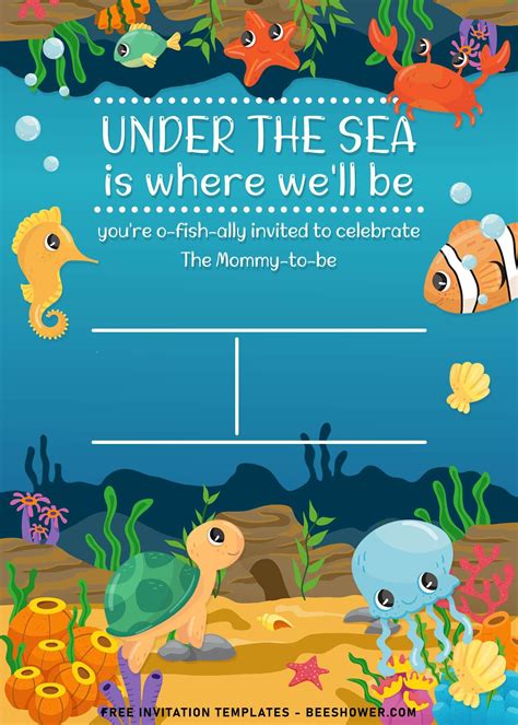 Underwater Invitations Templates 3