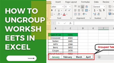 Ungroup Worksheets Excel