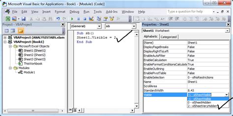 Unhide Worksheet VBA Code