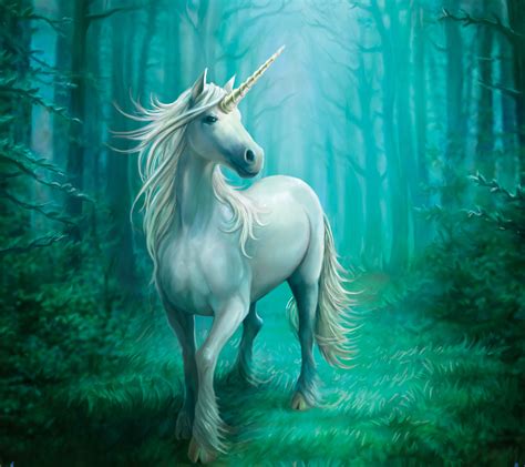 A unicorn in a fantasy landscape