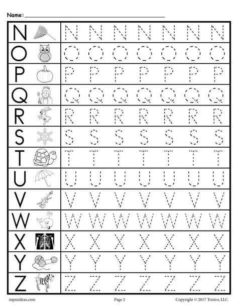 Uppercase Alphabet Tracing Worksheets