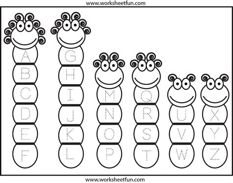 Uppercase Alphabet Tracing Worksheets for Preschool