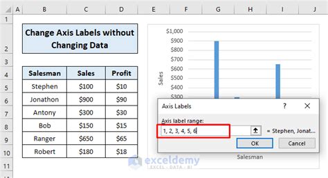 Using VBA to Edit Axis Labels