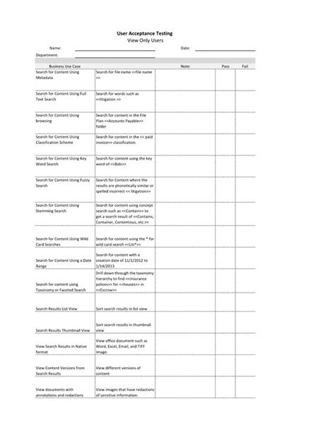 User Acceptance Testing Template In Excel Simplified