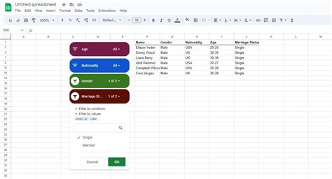 Using Slicers to Filter Data