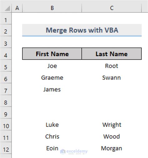 Using VBA to Merge Columns