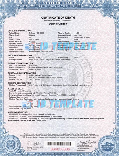 Utah Death Certificates