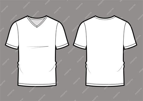 V Neck T Shirt Design Template Free Download