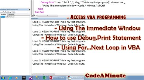 VBA and Access Programming Essentials