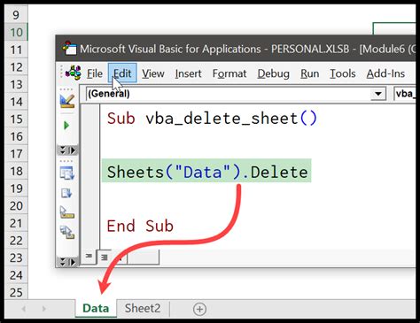 VBA Delete Excel Sheet Example Code